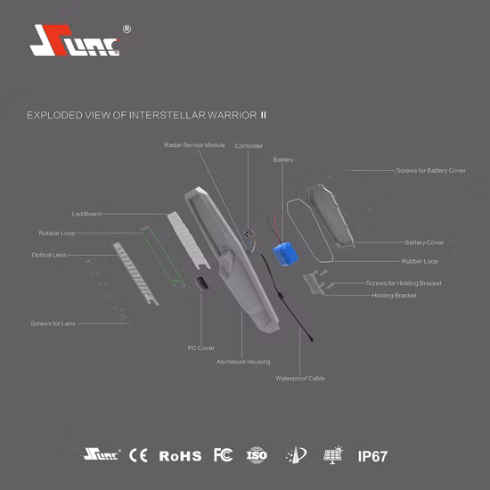 ISO9001 IP67 30W 40W 60watt extérieur étanche tout en un jardin LED intégré rue route maison lumière solaire avec panneau et batterie au lithium